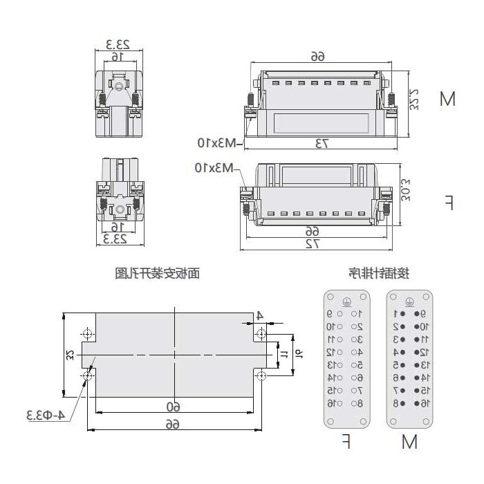 Female core, shrapnel crimp, fit H16A shell, HAS-016-F, 09200162833